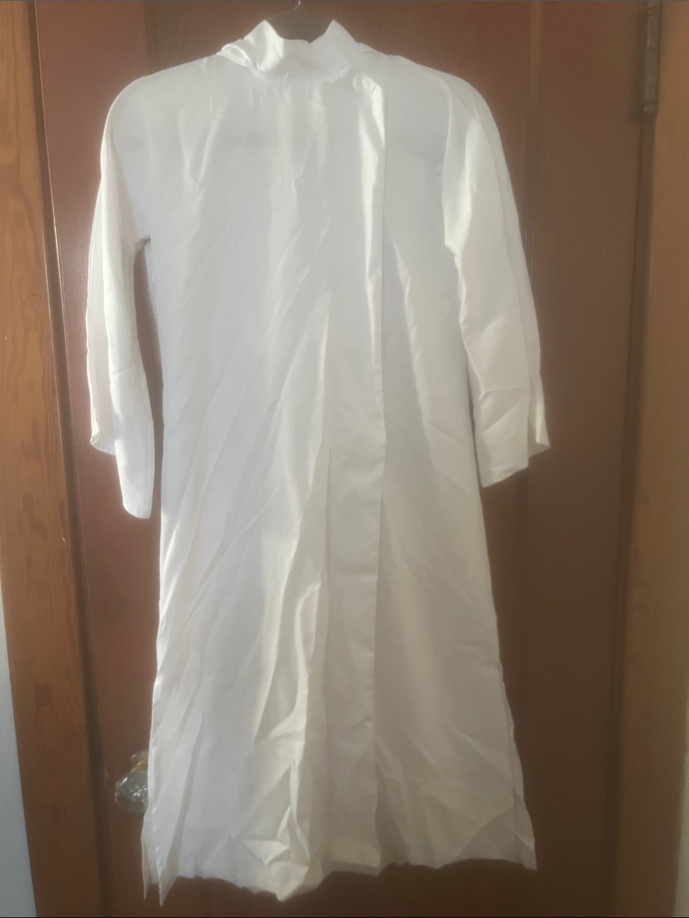 Princess Leia Kids Spirit White Long Costume Robe with Stand Collar